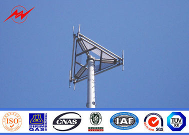 Cina Anticorrosive Mobile Communication Mono Pole Tower 100 FT Dengan Hot Dip Galvanization pemasok