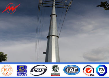 Cina Steel Electric Poles / Eleactrical Power Pole With Cable pemasok