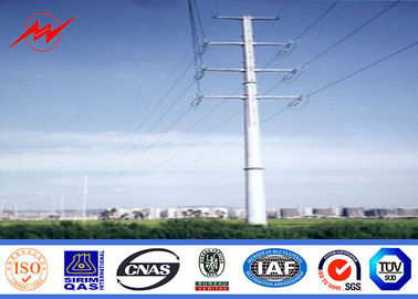 Cina Electricity pole steel electric power poles Steel Utility Pole with cross arms pemasok