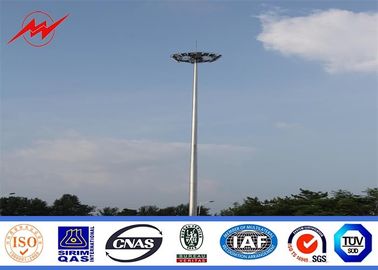 Cina 30m multisided hot dip galvanized high mast pole with lifting system pemasok