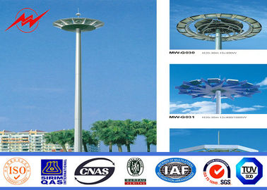 Cina Polygonal HDG 50M High Mast Pole with Winch for Park Lighting pemasok