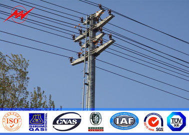 Cina Hot dip galvnaized Electric Power Pole 8m height  for 132KV Transmission Line pemasok
