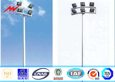 Cina 12 sides 40M High Mast Pole Gr50 material with round panel 8 lights pemasok