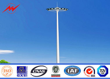 Cina Golden Color 15m Welding High Mast Lighting Poles For Airport / School / Villas pemasok