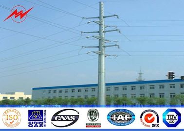 Cina 8sides 35ft 110kv Steel Utility Pole for transmission power line with single arm pemasok