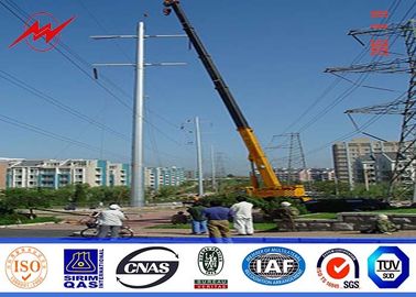 Cina 14M 5KN 3.5mm thickness Steel Utility Pole for 110kv termination transmission with bitumen pemasok