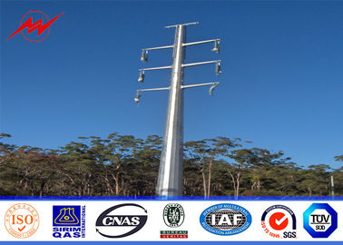 Cina 20M 16KN 4mm thikcness Steel Utility Pole for electrical power line with white powder coating pemasok
