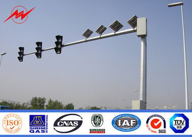 Cina Single Arm Street Traffic Light Signals Hot Dip Galvanized 5m 3mm Thickness pemasok