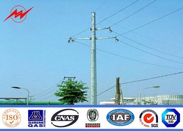 Cina Hot Dip Galvanized Medium Voltage Electrical Transmission Poles With Insulator pemasok