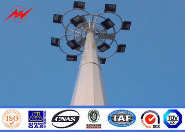 Cina Slip Joint Bitumen 3mm 20m High Mast Light Poles with Round Lamp Panel pemasok