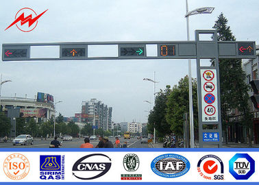Cina Q235 Frame polygonal / Round Highway Road Sign Board With Single Arm pemasok