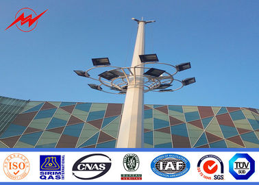 Cina Stadium Lighting 36.6 Meters Galvanized High Mast Light Pole With 600kg Raising System pemasok