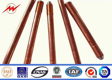 Cina Professional Copper Bonded Ground Rod Copper Grounding Bar 1/2&quot; 5/8&quot; 3/4&quot; pemasok