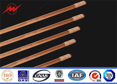 Cina High Conductivity Copper Ground Rod 1/2&quot; 5/8&quot; 3/4&quot; Threaded Flat Pointed pemasok
