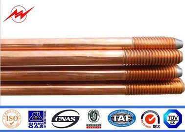 Cina Pure Earth Earth Bar Copper Grounding Rod Flat Pointed 0.254mm Thickness pemasok