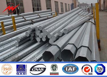 Cina 13m Hot Dip Galvanized Electrical Power Pole With Arms For Africa pemasok