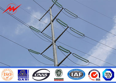 Cina Galvanized 12M 10KN Electrical Power Pole For Transmission Distibution Line pemasok