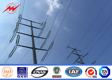 Cina HDG 18m Height 16 sides Three Sections Steel Utility Poles 13.8KV Transmission Line use pemasok