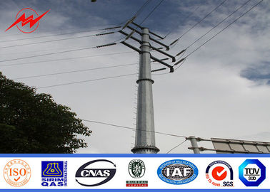 Cina Hot Dip Galvanized Steel Utility Pole 2.5mm Wall Thickness For Transmission Line pemasok