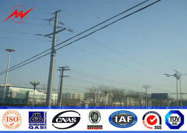 Cina Round HDG 10m 5KN Steel Electrical Utility Poles For Overhead Transmission Line pemasok