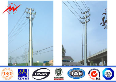 Cina ISO Approval Single Circuit Galvanized Steel Power Pole 25 M 6mm Power Line Pole pemasok