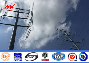 Cina 12m Galvanized Steel Utility Power Poles Large Load For Power Distribution Equipment pemasok