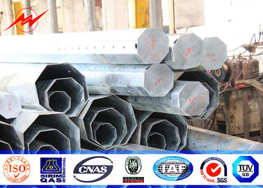 Cina Octagonal 11.8M Galvanized Electrical Power Pole 6.5KN Bearing Load 3.5mm Thickness pemasok