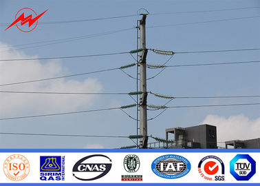 Cina Medium Voltage Electric Power Pole AWS D 1.1 Steel Electrical Transmission Line Poles pemasok