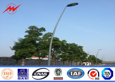 Cina Street Lighting Single Bracket Parking Light Poles 6m Height Steel 3mm Thickness pemasok