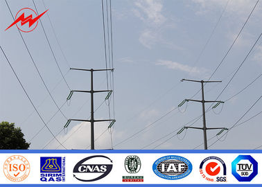 Cina ISO 9001 69 kv Electrical Transmission Line Pole ASTM A572 Steel Tubular pemasok