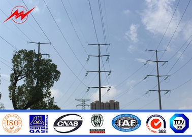 Cina Outside 25m 20KN Transmission Line Poles With Channel Steel 30 M /S Wind Speed pemasok
