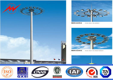Cina 15 - 30 M Q345 Steel Tubular Pole Stadium High Mast Lighting Pole With 16 Lights pemasok