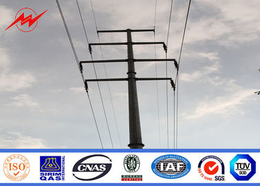 Cina 69kv Round Tapered Steel Utility Pole / Electric Light Pole For Electrical Transmission pemasok