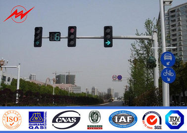 Cina 6.5m Height High Mast Poles / Road Lighting Pole For LED Traffic Signs , ISO9001 Standard pemasok