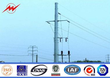 Cina 169KV 16m Galvanized Steel Pole Power Line Steel Utility Poles For Mining Industry pemasok
