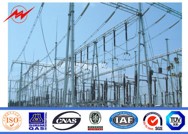 Cina Double Circuit 23m Galvanized Electrical Transmission Line Poles 150KV Power pemasok