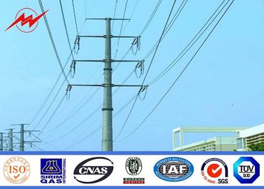 Cina Gr65 16m High Voltage Steel Power Pole Polygonal / Conical High Voltage Electrical pemasok
