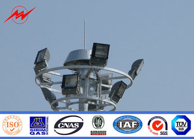 Cina octagonal steel galvanization high mast light pole with platform 20 - 50 metres pemasok
