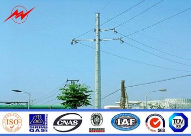 Cina Low Voltage Overhead Tubular Power Galvanized Steel Pole For 132KV Electric Transmission Line pemasok