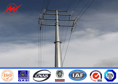 Cina 69kv Hot Dip Galvanized Steel Transmission Poles For Electricity Distribution pemasok