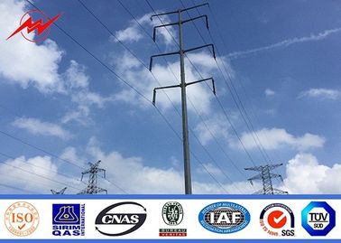 Cina Transmission Line 110kv 132kv Towers And Lattice Masts Double Circuit Galvanized Power Poles pemasok