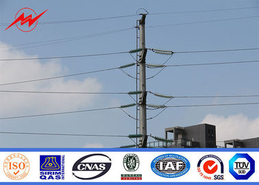 Cina Galvanized 15m Tensile Utility Utility Poles Untuk Proyek Jalur Distribusi Daya pemasok