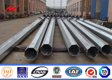 Cina OEM Distribusi Listrik Bitumen Galvanized Steel Utility Poles Dengan CO2 Welding pemasok