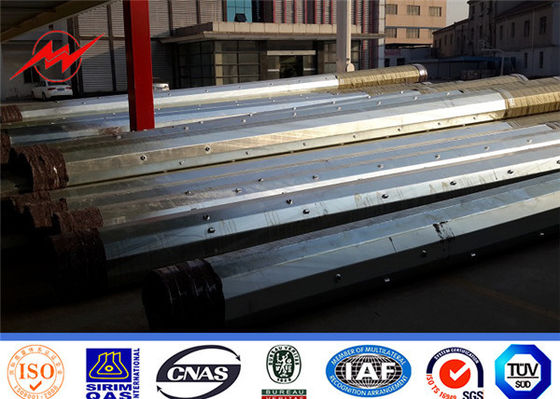 Cina ASTM A 123 Tapered Octagonal Cctv Steel Tubular Tiang Listrik pemasok