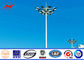 Stadion Anticorrosive 30m Football Menara Mast Tinggi Miring Dengan Sistem Pengangkat pemasok