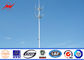 35M Height Round Sections Galvanized Monopole Cell Tower With Galvanized Stepped Bolt pemasok