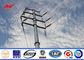 1.1 Safety 17m Height Electrical Power Pole 4.5mm Thickness Galvanised Steel Poles pemasok