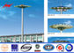 Multisided 40M 12 Lampu Galvanized High Mast Pole untuk Plaza Lighting dengan Lifting System pemasok