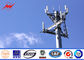 35M Height Round Sections Galvanized Monopole Cell Tower With Galvanized Stepped Bolt pemasok