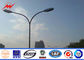 High Way Round 4-12m Dual Outreach Galvanized Steel Pole with One Cross Arm pemasok